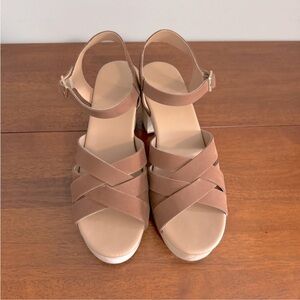 Loft Strappy Leather Clog Sandals - New without tags!